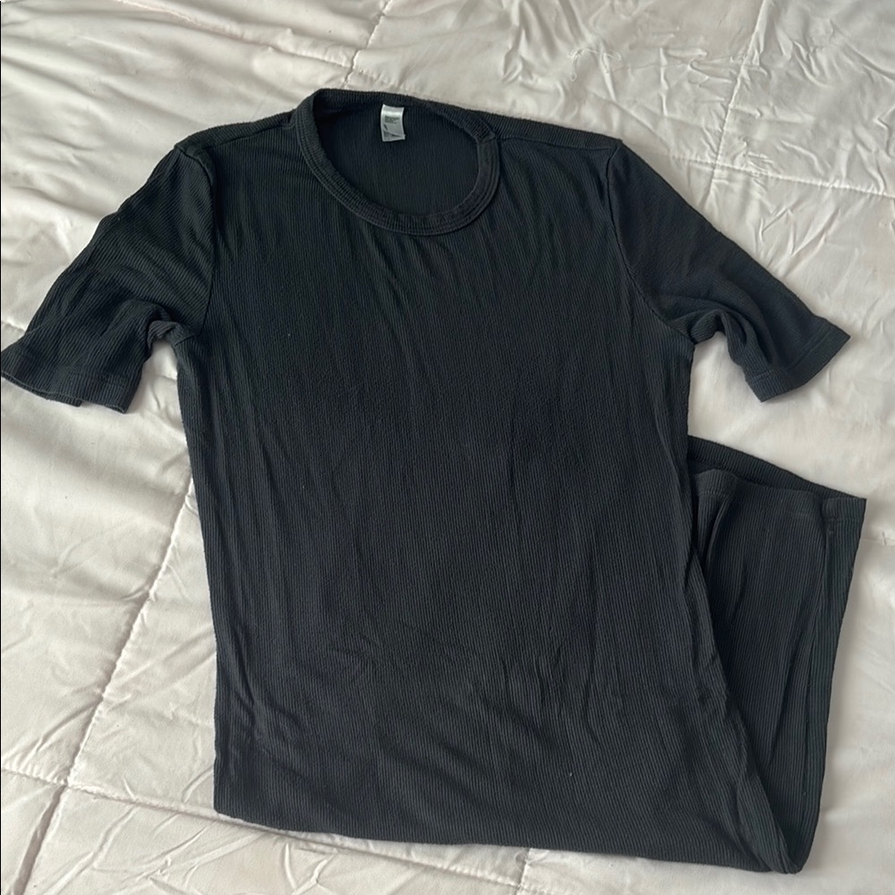 American Apparel Dark Gray Skater Dress
